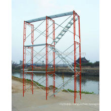 Folding ladder scaffolding, galvanized ladder frame,main frame scaffolding